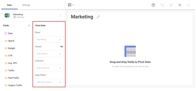 Visualization Fields in Reveal BI