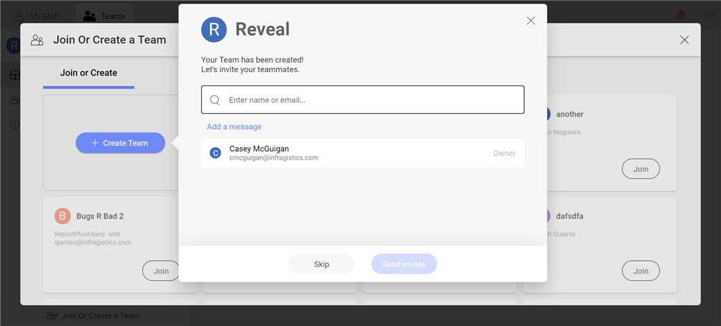 Begin to add your team member
